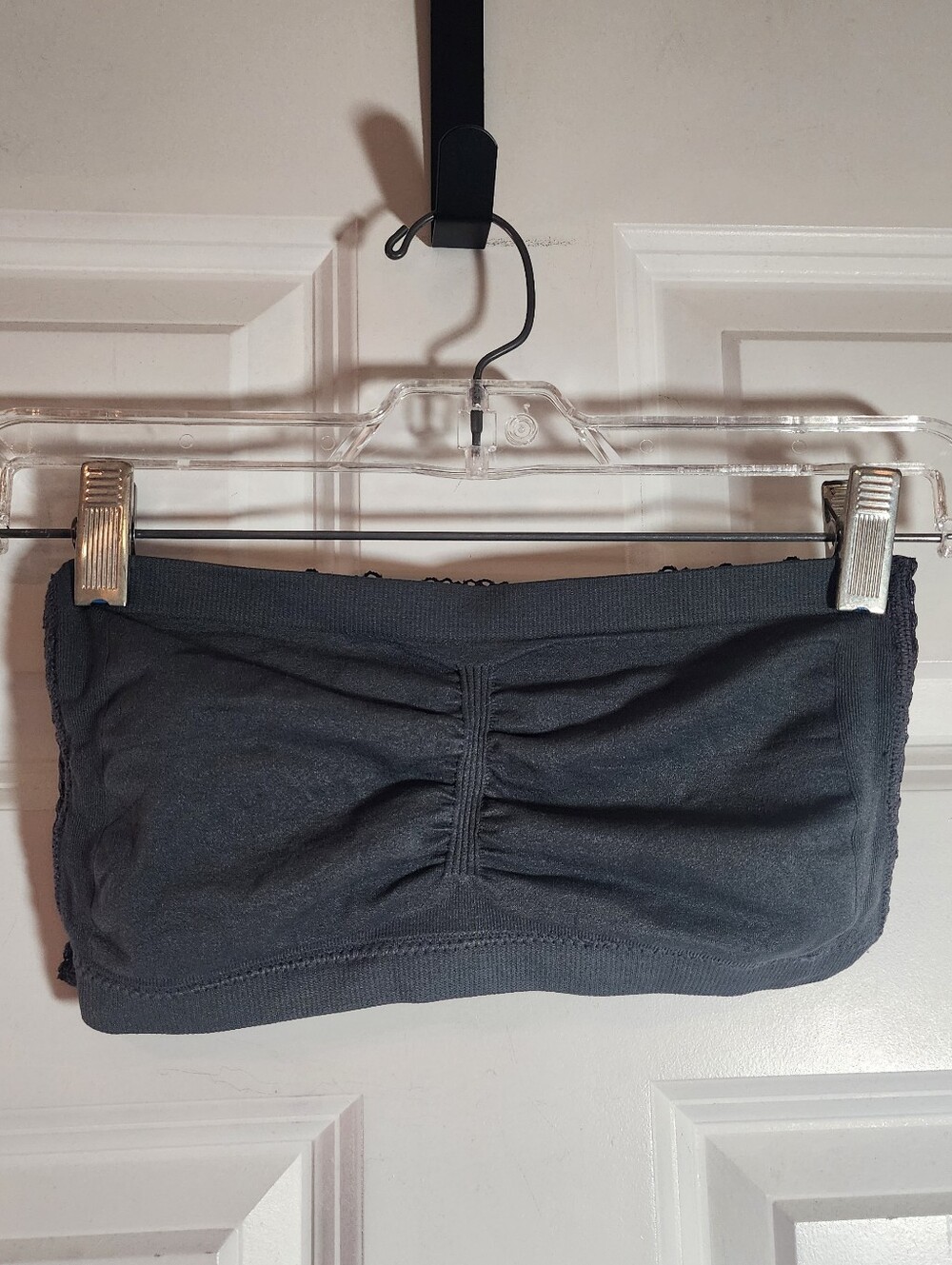 Coobie Dark Gray Lace Back Bandeau Unpadded One Size